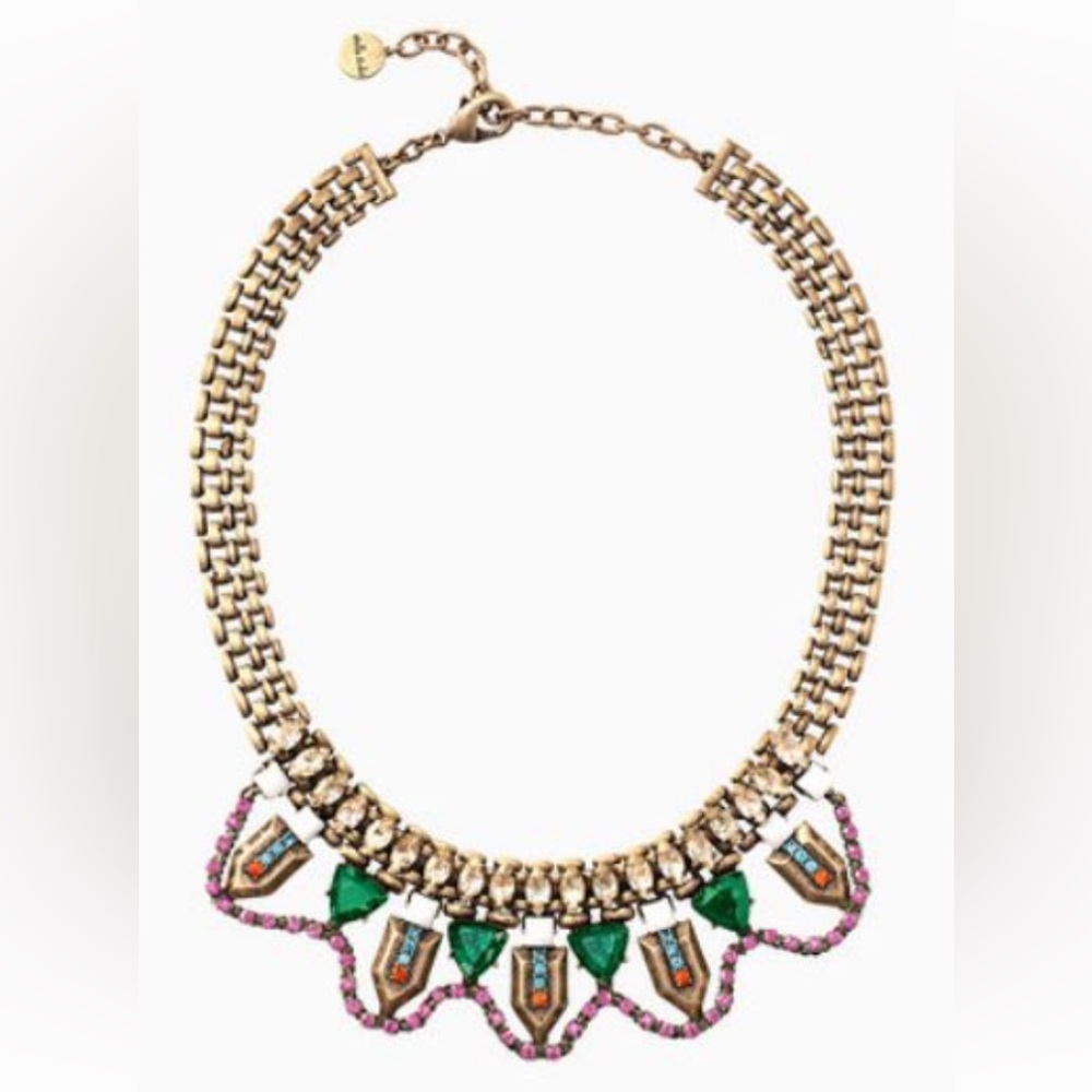 Stella & Dot X Rebecca Minkoff | Jeweled Vintage Gold Statement Necklace